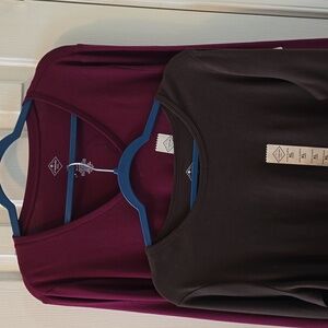 ST. JOHN'S BAY WOMENS 2 LONG SLEEVES TEE-SHIRTS BUNDLE SIZE XL